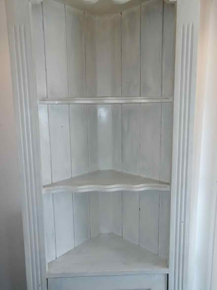 Photo of free Corner shelving unit wood (Melksham SN12) #2