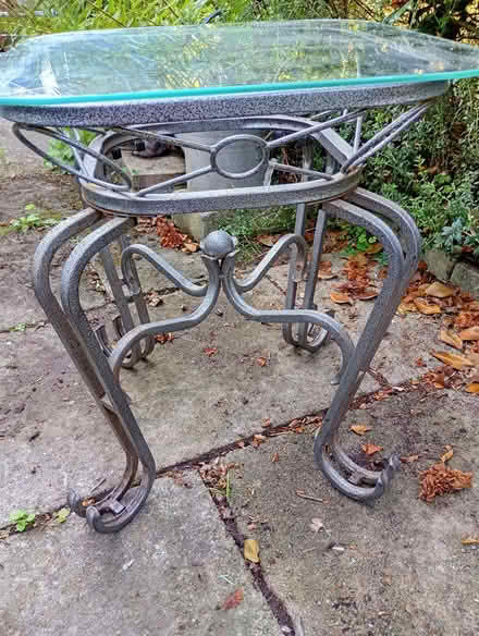 Photo of free Metal Glass Top Side Table (clayhill CH64) #4