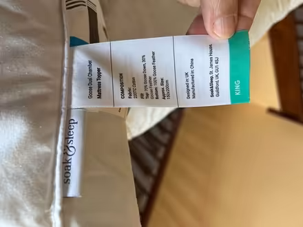 Photo of free Goose down mattress topper (Thornton le Beans DL6) #3