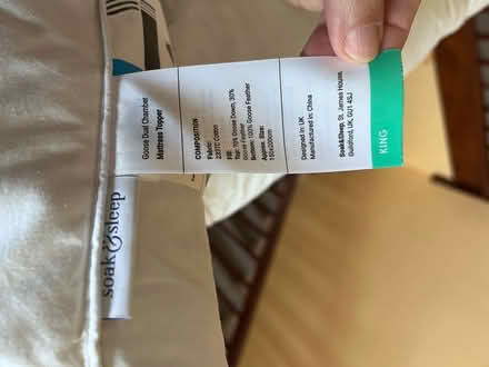 Photo of free Goose down mattress topper (Thornton le Beans DL6) #3