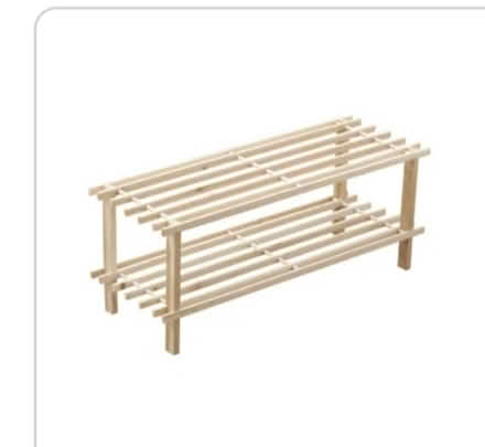 Photo of 2 tier wooden shoe rack (Threemilestone Truro) #2