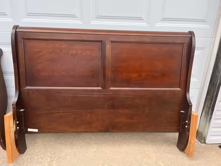Photo of free Queen sleigh bedframe (Raritan NJ) #2