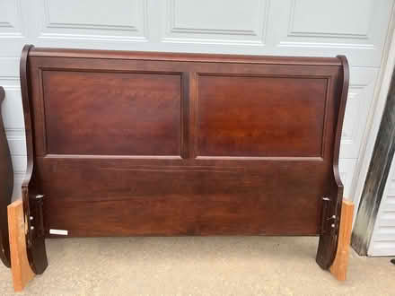 Photo of free Queen sleigh bedframe (Raritan NJ) #2