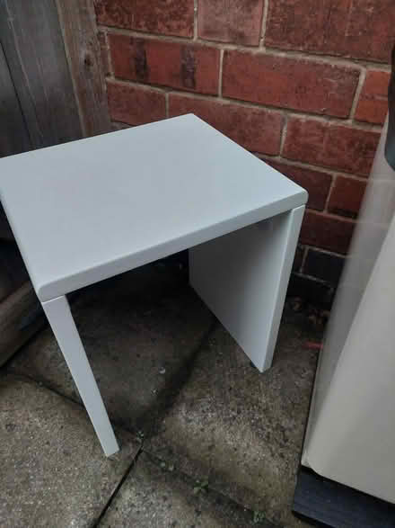 Photo of free Small white side table (Allestree) #1