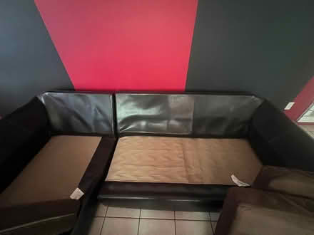 Photo of free Brown sectional couch (Pine lake, GA area) #3