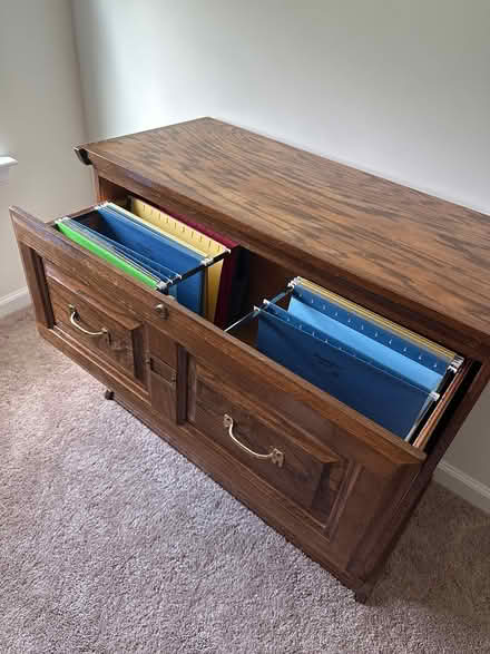 Photo of free Oak 2 drawer file cabinet (Brookfield, Falling Waters WV) #2