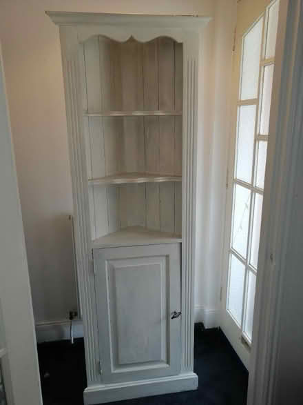 Photo of free Corner shelving unit wood (Melksham SN12) #1