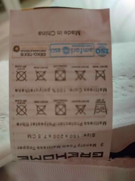 Photo of free Memory Foam Mattress Topper (Roseacre ME15) #2