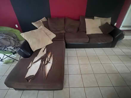 Photo of free Brown sectional couch (Pine lake, GA area) #4