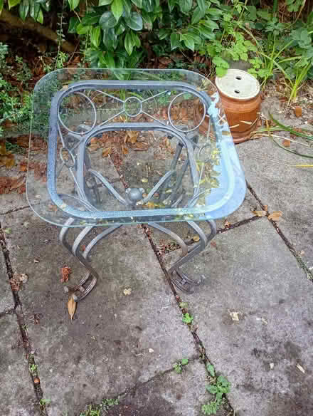 Photo of free Metal Glass Top Side Table (clayhill CH64) #3