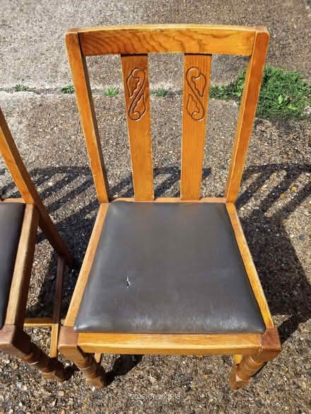 Photo of free Set of 4 solid wood dining chairs (Fords Farm RG31) #4