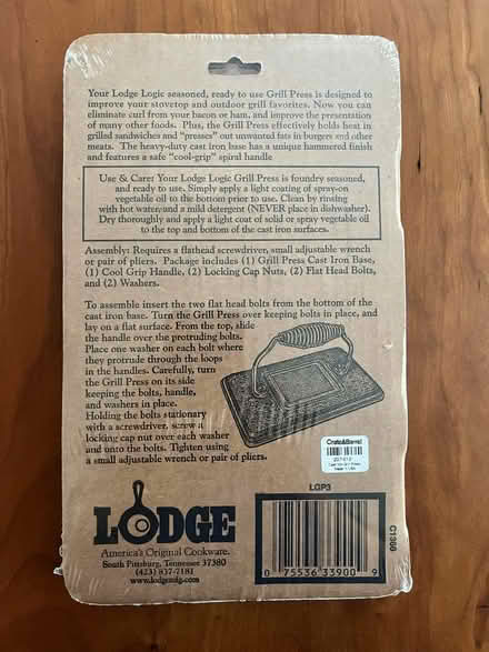 Photo of free Grill press (Winchester) #2