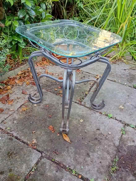 Photo of free Metal Glass Top Side Table (clayhill CH64) #2