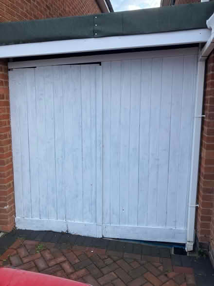 Photo of free carport wooden doors 90" x 84" (loughborough LE11) #1