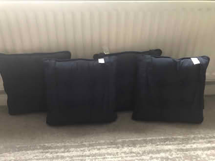 Photo of free 4 Navy Blue Dunelm seat cushions (Kidderminster, DY10) #1