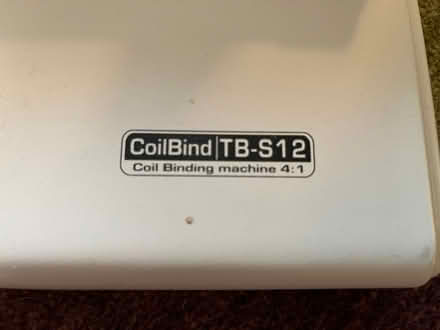 Photo of free coil binding machine (Springfield, Delco) #2