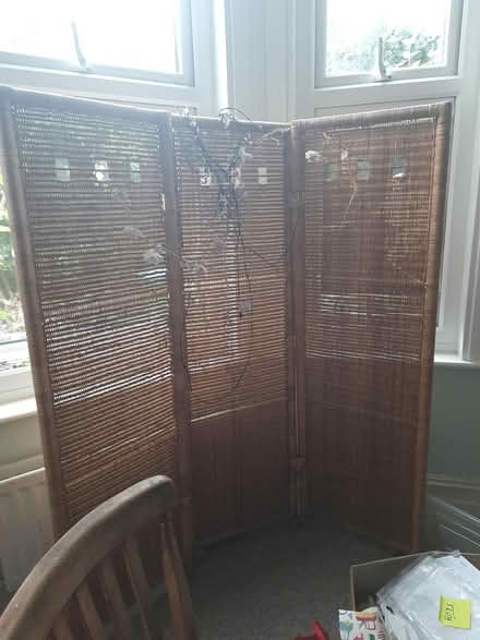 Photo of free Wicker trifold screen (Mums TW11) #1