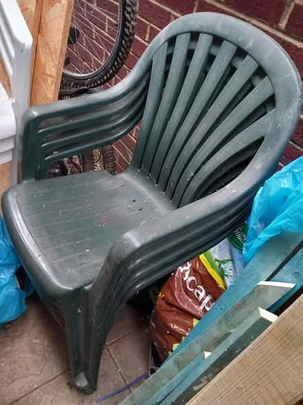 Photo of free 4 green garden chairs (Wokingham, RG41) #1
