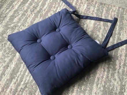 Photo of free 4 Navy Blue Dunelm seat cushions (Kidderminster, DY10) #2