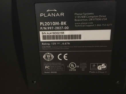 Photo of free Used Planar Monitor (Los Angeles/NELA/ELA 90032) #3