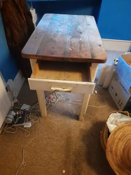 Photo of free Small white pine table/desk (Mums TW11) #3
