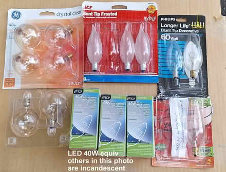 Photo of free Light bulbs! #2/7 candleabra base (Davis/Teele Square area) #1