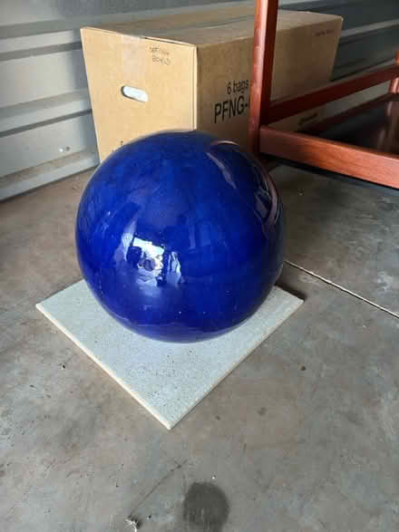 Photo of free Ceramic Bright Blue Sphere (Herndon) #1