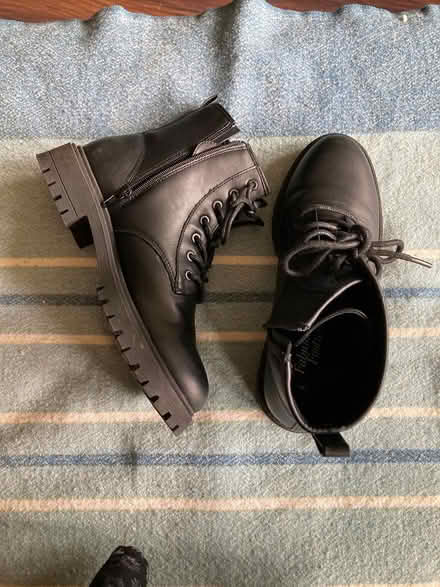 Photo of free Faux Leather Boots 7, hardly worn (Putnoe MK41) #1