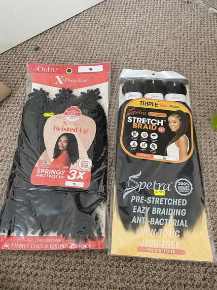Photo of free 2 packs of braiding hair (3 bundles each) (Hackbridge CR4) #1