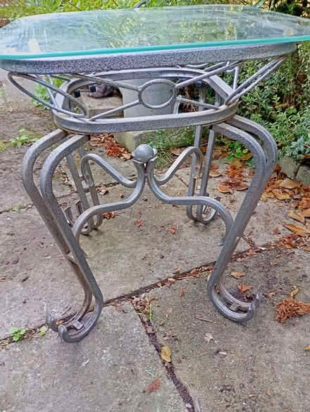 Photo of free Metal Glass Top Side Table (clayhill CH64) #1