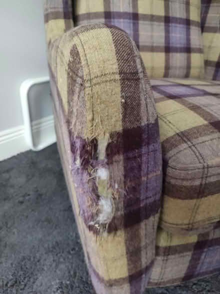 Photo of free Two Armchairs and Footstool - Reupholstery Project (Torwood FK5) #3