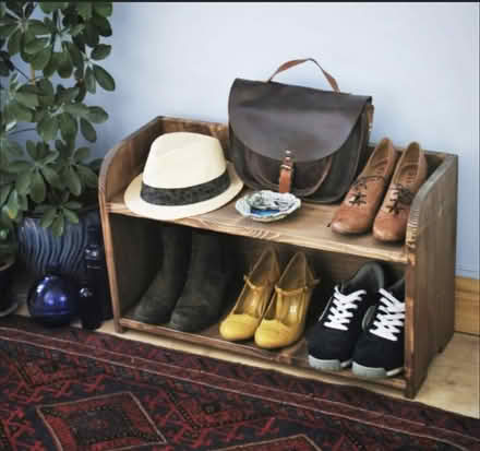 Photo of 2 tier wooden shoe rack (Threemilestone Truro) #1