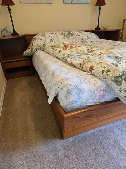 Photo of free Double bed frame & mattress (Finn Hill) #1