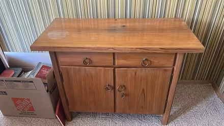 Photo of free Small solid wood cupboard (Near Steels & Leslie) #1