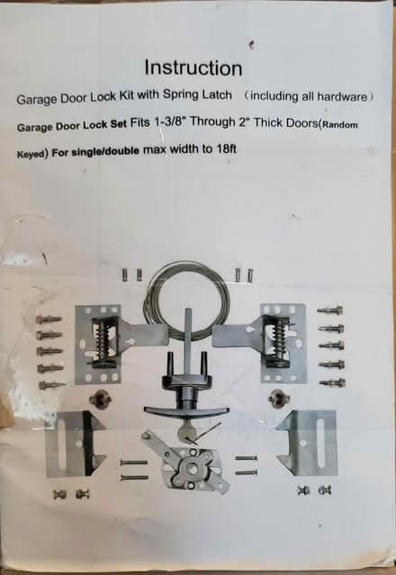 Photo of free Garage Door Lock Kit (Hintonburg) #1