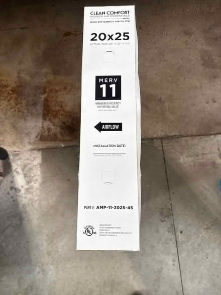 Photo of free 20x25x5 Furnace Filter (new) (Mundelein IL) #1