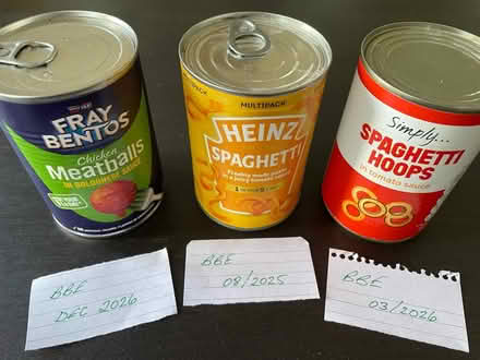 Photo of free Various cans/packets of foodstuff (Middleton St George, DL2) #1