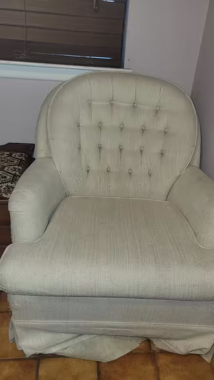 Photo of free White arm chair/rocker (Rio Grande and Indian School) #1