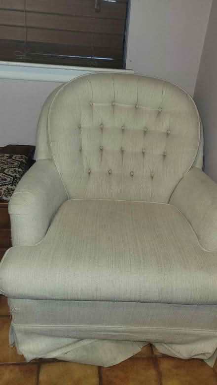 Photo of free White arm chair/rocker (Rio Grande and Indian School) #1