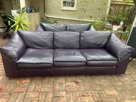 Photo of free Leather sofa and love seat:need TLC (Montclair-off Hwy 13) #1
