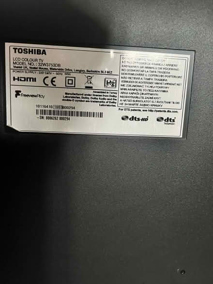 Photo of free Toshiba TV (works perfectly) (West Bridgford NG2) #2
