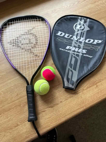 Photo of free Tennis racquet and tennis balls (Riverside B98) #1