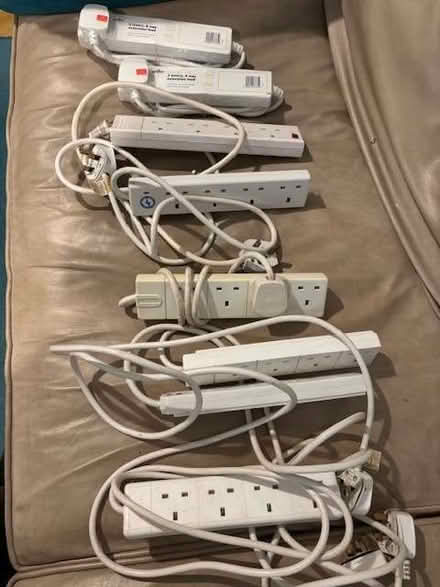 Photo of free Four plug extension cables, x8 (Knebworth SG3) #1