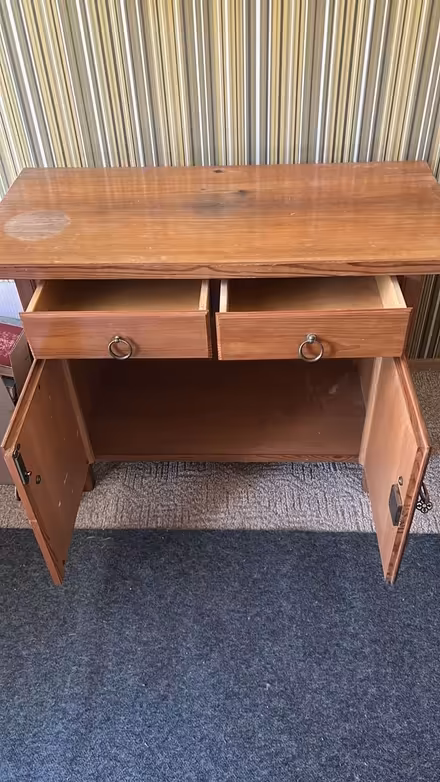 Photo of free Small solid wood cupboard (Near Steels & Leslie) #2