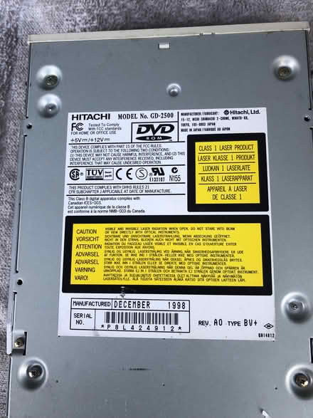 Photo of free Hitachi DVD drive (West San Jose near Cupertino) #2