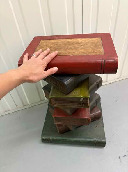 Photo of free Heavy solid “book” end table (KT3 Shannon Corner A3) #4