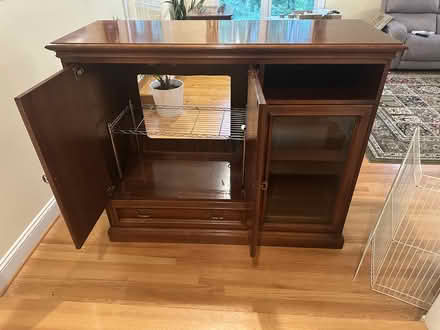Photo of free Cherry entertainment center (6501 Fallwind Lane Bethesda) #1