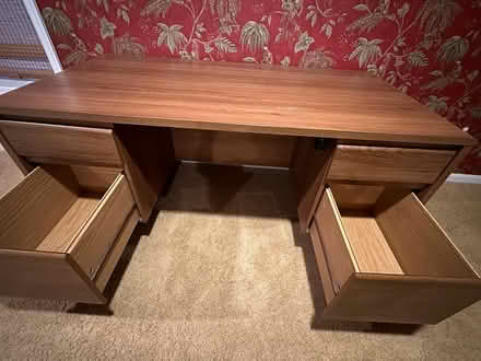 Photo of free Wood desk (6501 Fallwind Lane Bethesda) #3