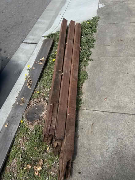 Photo of free 4 x 4 fence posts (3) (DT North palo alto) #1