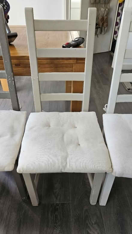 Photo of free 4 wooden chairs and cushions (Barden Park, Tonbridge) #4